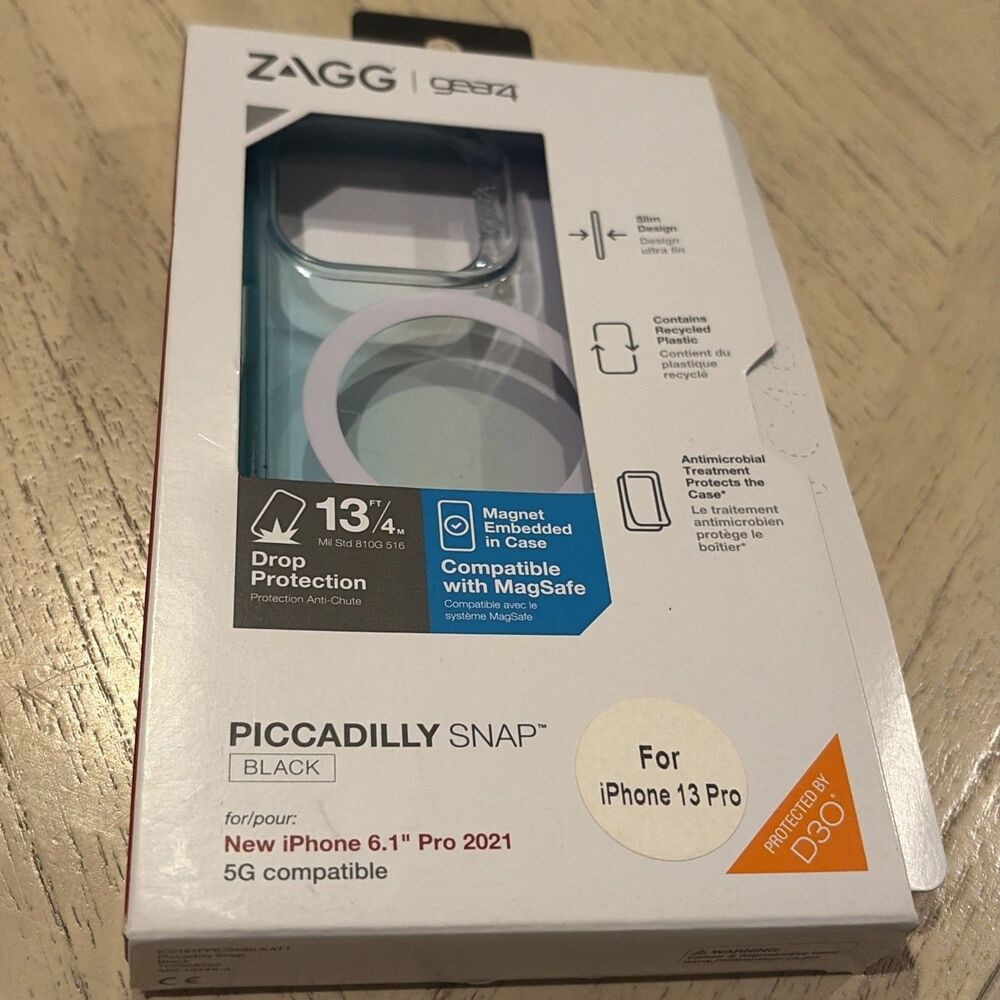 iPhone 13 Pro Case Lite Blue/clear Zagg Gear4 NEW MagSafe Crystal Palace Snap